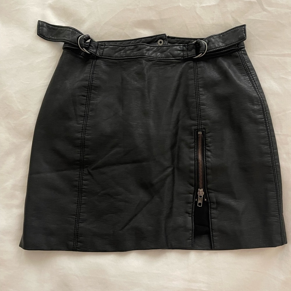 Free people vegan leather skirt